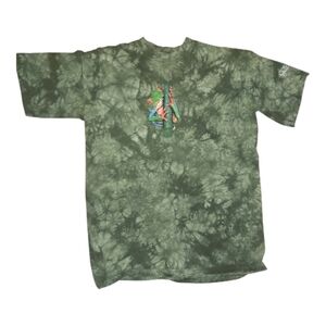 Vintage Green Tie-Dye Tree Frog T-Shirt Size L